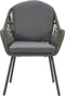 Garden Impressions Triton dining stoel - rope moss green - carbon black/ mystic grey