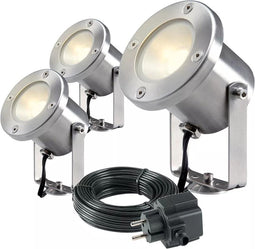 Garden Lights: Catalpa Tuinspot Set (3st) - Zilvergrijs