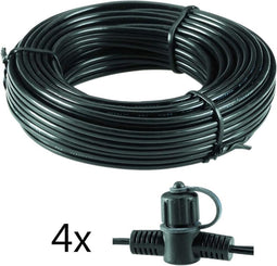 Garden Lights: Hoofdkabel Vast 10 Meter - Zwart