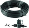 Garden Lights: Hoofdkabel Vast 10 Meter - Zwart