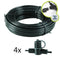Garden Lights: Hoofdkabel Vast 10 Meter - Zwart