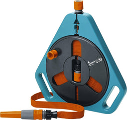 GARDENA Classic roll-fix Slanghouder - Platte slang 20 m - met cassette