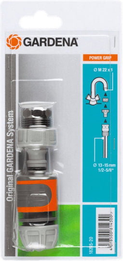 GARDENA Kunststof Kraanaansluiting Steekkoppeling - 13 mm (1/2) Ø, 15 mm (1/2) Ø, 24,2 mm (3/4) binnen - 18285-20