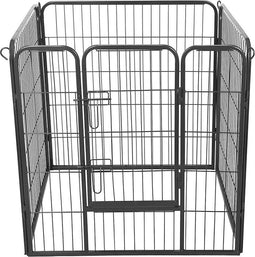 GARDENGEAR Puppyren 60 cm hoog – 78×78 cm – 4-delig met deur