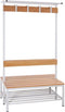 Garderobe set voor kleedkamers met bank, en hoeden/schoenenplank 189cm x 200cm x 80cm Dubbelzijdig