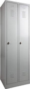 Garderobekast met 4 legborden (linkerkolom) en hoedenplank (rechterkolom) breed 60CM sluiting Met sleutel en cilinderslot aantal deuren 2 framekleur Wit (RAL9010)