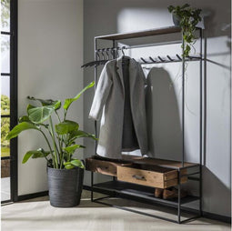 Garderobemeubel Blend 120 cm - Robuust hardhout