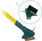 GardiREX Weed Brush, Stalen Onkruidborstel - 2 Delige set - Met Extra Staalborstel - Onkruidkrabber met 140cm steel – Voegborstel - Onkruidmes