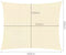 Gardlov Beige Zonneschermzeil 3x4m - Perfecte Schaduw en UV-bescherming