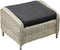 Gardolo Footstool - aflopend design HM15-3 off white - stof 239