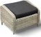 Gardolo Footstool - aflopend design HM15-3 off white - stof 239