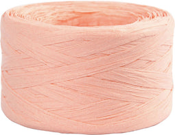 Garen - Papier raffia garen - 100% houtvezel - lichtroze - B: 7-8 mm - 100m - 1 rol