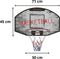 Garlando - Basketbalbord - Portland - 71 x 45 cm - Basketbal - voor Volwassenen en Kinderen - Basketbalring met Bord en Net - voor aan de Deur of aan de Muur