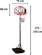Garlando - Basketbalpaal - Saint Louis - 179 cm tot 213 cm hoog - Verstelbaar - Basketbalring - Verplaatsbaar - Basketbal voor binnen en buiten