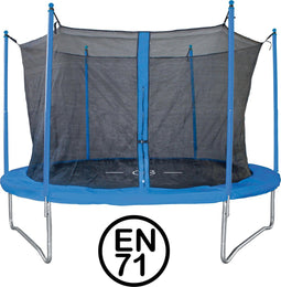 Garlando - Combi L - Trampoline met Veiligheidsnet - voor Kinderen en Volwassenen - Rond - 305 cm - met Veilige Rand - Blauw