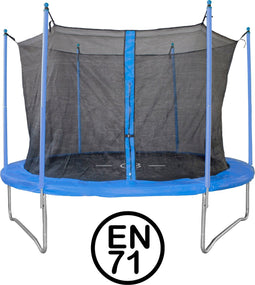 Garlando - Combi M - Trampoline met Veiligheidsnet - voor Kinderen en Volwassenen - Rond - 244 cm - met Veilige Rand - Blauw