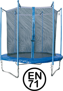 Garlando - Combi S - Trampoline met Veiligheidsnet - voor Kinderen en Volwassenen - Rond - 183 cm - met Veilige Rand - Blauw