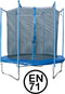 Garlando - Combi S - Trampoline met Veiligheidsnet - voor Kinderen en Volwassenen - Rond - 183 cm - met Veilige Rand - Blauw