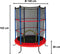 Garlando - Combi XS - Trampoline met Veiligheidsnet - voor Kinderen - Rond - 140 cm - met Veilige Rand - Rood - Blauw