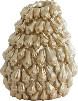 Garlic vaas 42x39x47 cm - goud