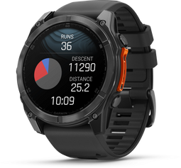 Garmin fēnix 8, 51mm, RVS body, Gorilla Glass, Grijs (Zwart)