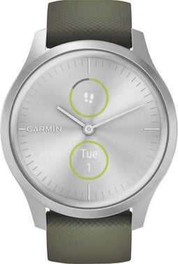 Garmin Vivomove Style - Hybride Smartwatch - Echte wijzers - Verborgen touchscreen - 40mm -Silver/Moss