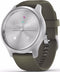 Garmin Vivomove Style - Hybride Smartwatch - Echte wijzers - Verborgen touchscreen - 40mm -Silver/Moss