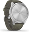 Garmin Vivomove Style - Hybride Smartwatch - Echte wijzers - Verborgen touchscreen - 40mm -Silver/Moss