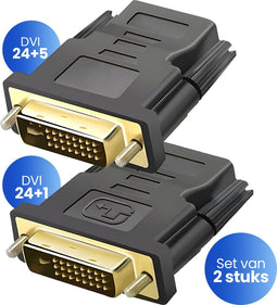 Garpex® Set van 2 adapters - DVI 24+1 naar HDMI Adapter + DVI 24+5 naar HDMI adapter - Full HD 1080P