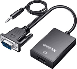 Garpex® VGA naar HDMI Adapter - 3.5mm Jack AUX - USB Voeding