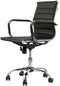 Feel Furniture - Luxe Bureaustoel - Lage Rugleuning - Donkergrijs met Zilveren Frame
