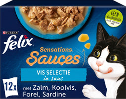 Felix Sensations Sauces Vis Selectie in Saus 12 x 85 gr
