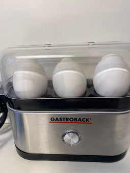 Gastroback Design Mini eierkoker 3 eieren 350 W Zwart, Roestvrijstaal