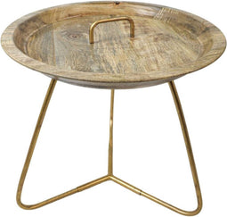 Salontafel - ø50x50 - goud manghout/ijzer
