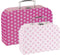 Goki Kinder Kofferset Roze Patronen, 2st.
