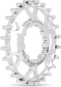 Gates tandwiel 22 Carbon Drive CDX 9 spline RVS achter zilver