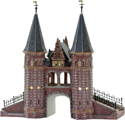 Dickensville Waterpoort Sneek Kerstdorp 29 Cm Led Bruin