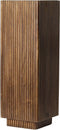 Gatura zuil 35x35x100 cm - hout donkerbruin/glas bruin
