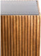 Gatura zuil 35x35x100 cm - hout donkerbruin/glas bruin