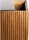 Gatura zuil 35x35x100 cm - hout donkerbruin/glas bruin