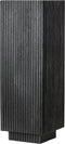 Gatura zuil 35x35x100 cm - hout mat zwart/glas smoke