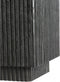 Gatura zuil 35x35x100 cm - hout mat zwart/glas smoke