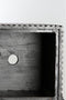 Gatura zuil 35x35x100 cm - hout mat zwart/glas smoke