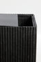 Gatura zuil 35x35x100 cm - hout mat zwart/glas smoke