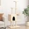 vidaXL - Kattenmeubel - met - sisal - krabpalen - 145 - cm - donkergrijs