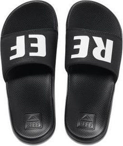Reef Kids One Slide - Badslipper - Lichtgewicht en ecologisch - Zwart/Wit - Maat 31/32
