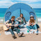 Coast Pop-Up Strandtent - Zonneschermtent - UPF 50+ Zilveren Coating - Blauw (3-4 Personen)