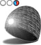 Gave muts met 5 Leds lamp - waterdicht IP44 - Acryl + Heerlijk warme zwarte fleece van binnen - 3 modi: 100%, 50%, SOS-flitser - Oplaadbaar - medium stand: 5 u. - joggen, kamperen, wandelen, bouwen, vissen, autoreparatie, fietsen, skiën