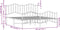vidaXL - Bedframe - met - hoofd- - en - voeteneinde metaal - wit - 180x200 - cm
