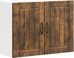 vidaXL - Keukenwandkast - Lucca - bewerkt - hout - gerookt - eikenkleurig